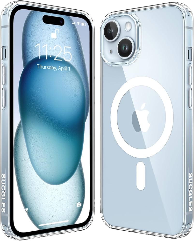 Protector Magsafe Cromado Metalico Iphone 15 Plus Azul