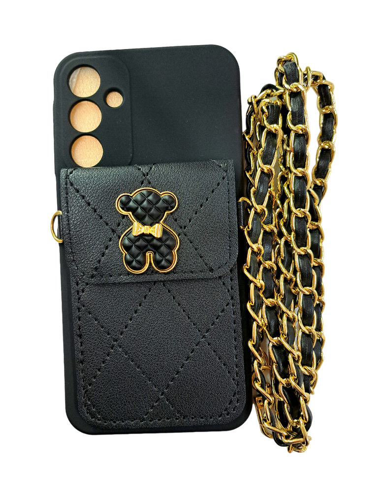 Protector Silicón Cartera Con Correa y Cristal Templado Iphone 15 Pro