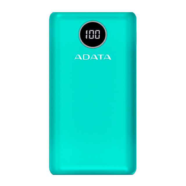 Batería Portátil Adata 20000 mAh Mod. AP20000QCD-DGT-CGN Color Verde