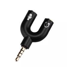Cable Adaptador Tipo Y Con 2 Entradas 3.5mm Y Una Salida 3.5mm