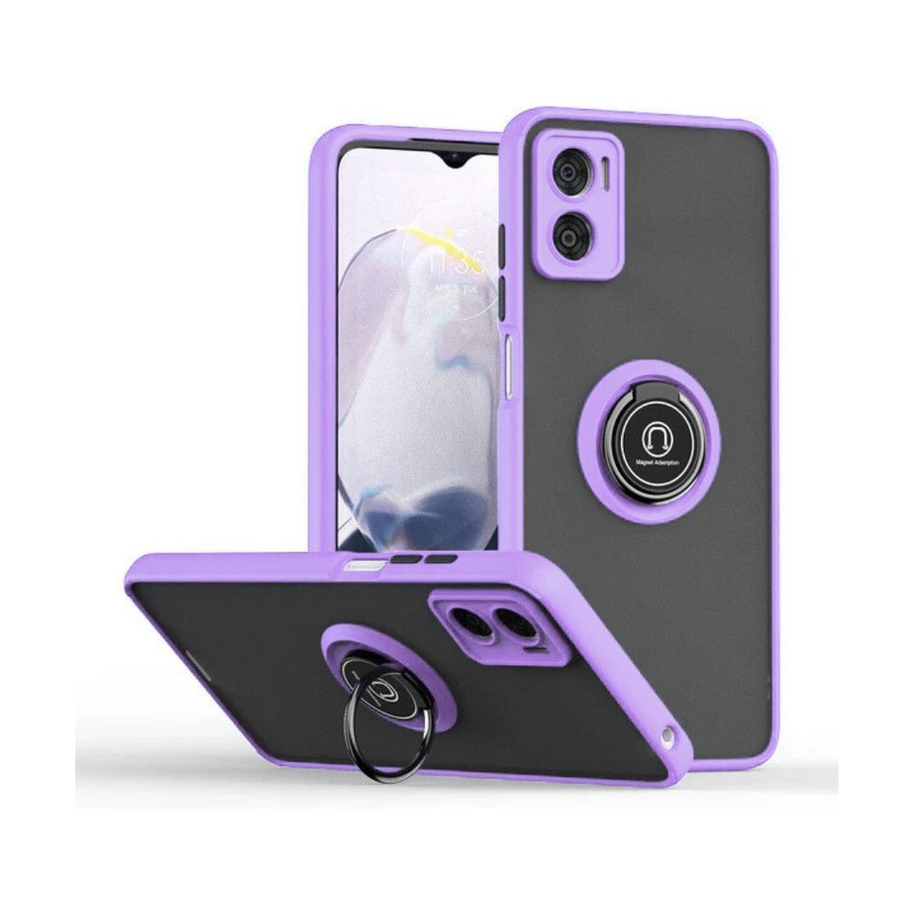Protector Rígido Humo Con Pop Socket y Cristal Templado Honor X5