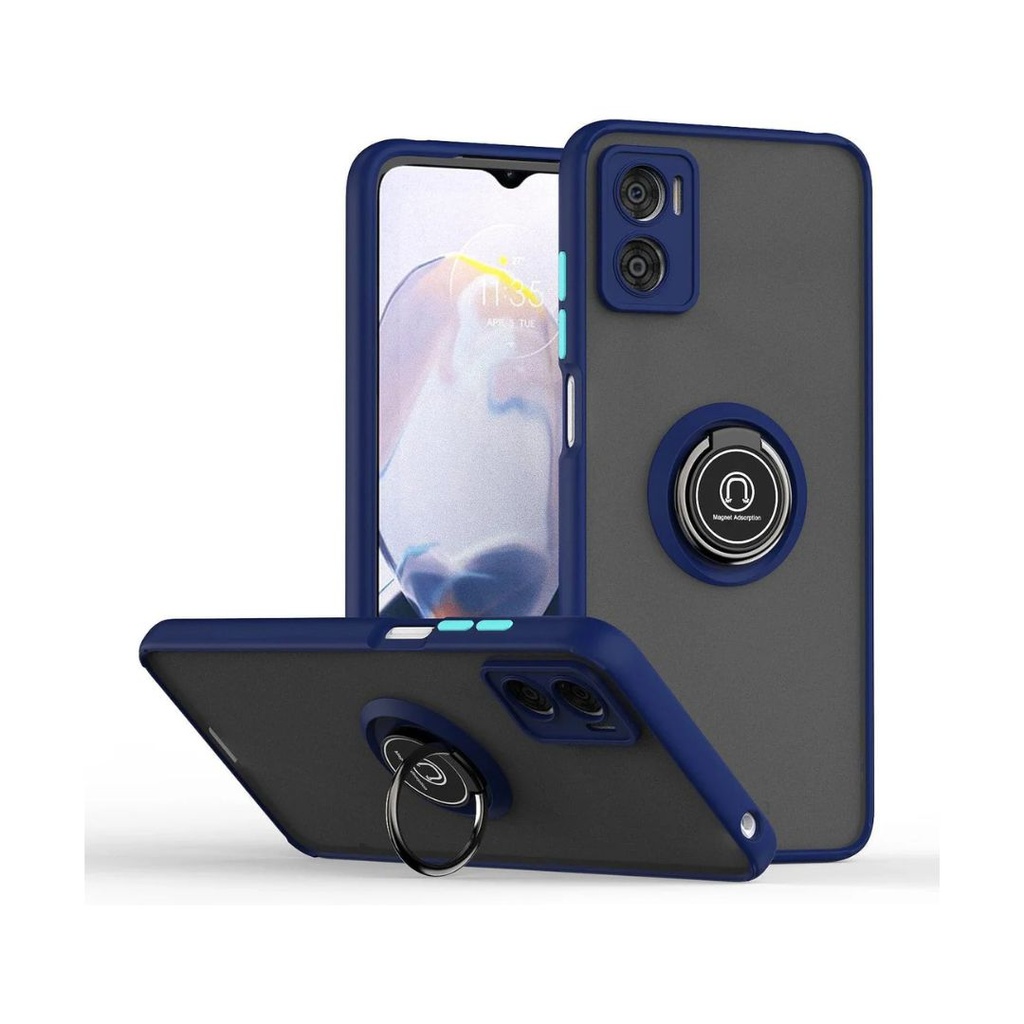 Protector Rígido Humo Con Pop Socket y Cristal Templado Honor X5b 
