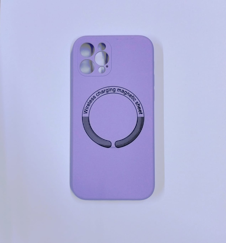 Protector Silicase Magsafe Iphone 12 Pro Morado