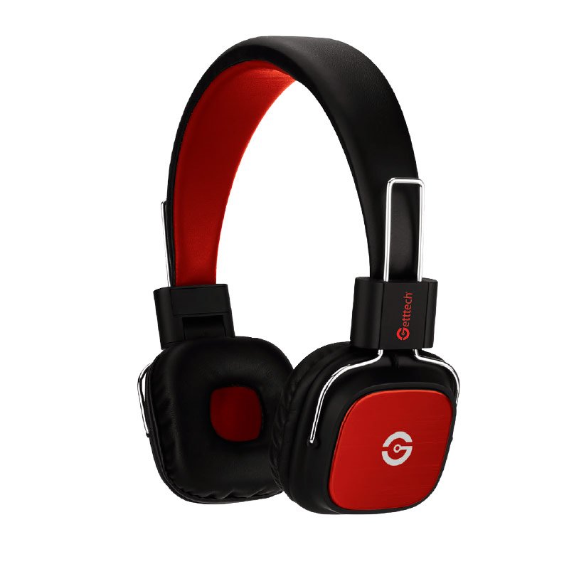 Audífonos De Diadema Getttech mod.GH-3500R Negro / Rojo