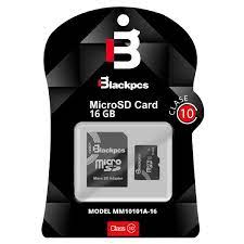 Memoria MicroSD Blackpcs 16GB Mod. MM10101A-16 Clase 10
