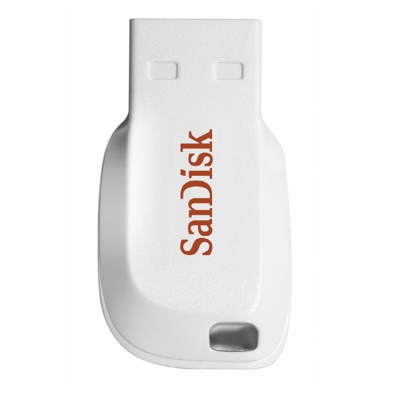 Memoria Usb Sandisk 16Gb Mod. Cruzer Blade Blanco