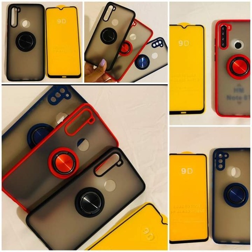 [RIGHUMPOPCTPSAMA71001] Protector Rigido Humo Con Popsocket y Cristal Templado Samsung A71