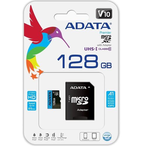 [4713218461940] Memoria MicroSD Adata 128GB Clase 10 Mod. AUSDX128GUICL10A1-RA1