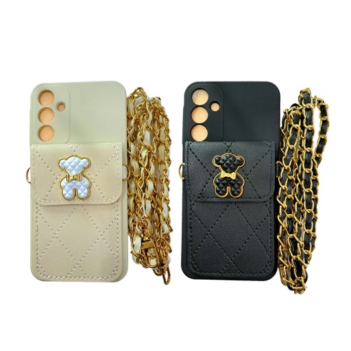 Protector Silicón Cartera Con Correa y Cristal Templado Iphone 15 Pro