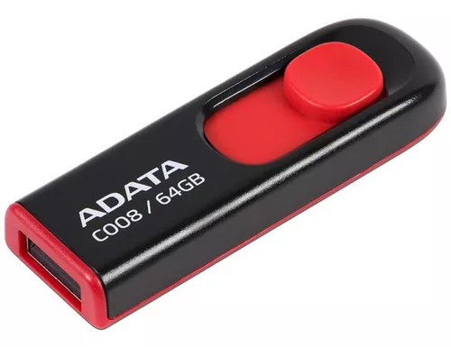 [4713435791721] Memoria Usb Adata 64Gb Mod. C008 Negro/ Rojo 