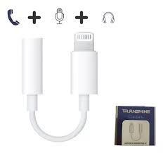 [V0-566] Adaptador Transhine Iphone a Jack 3.5mm Y Carga