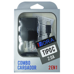[7503027214069] Cargador 1 Hora Tipo C 2.0A Mod.GAR080 Color Negro