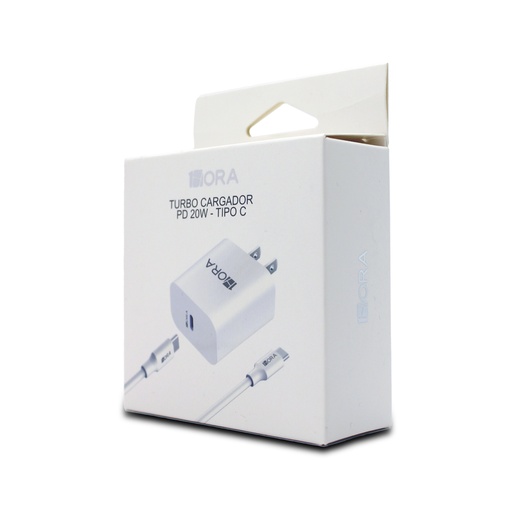 [7503032542836] Turbo Cargador 1 Hora Tipo C 3A 20W Mod. GAR153 Color Blanco
