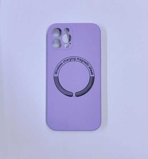 [SILIMAGIPH12PRO002MR] Protector Silicase Magsafe Iphone 12 Pro Morado