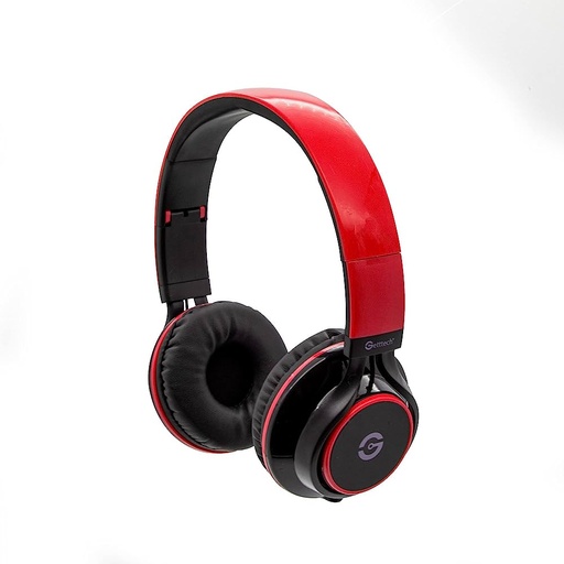 [7503026359952] Audífonos De Diadema Getttech mod.GH-3100R Negro/Rojo
