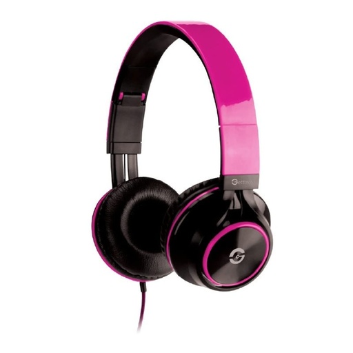 [7503026359969] Audífonos De Diadema Getttech mod.GH-3100P Negro / Rosado