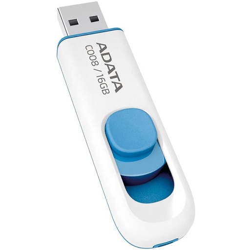 [4718050609642] Memoria Usb Adata 16 Gb Mod. C008 Blanco/ Azul