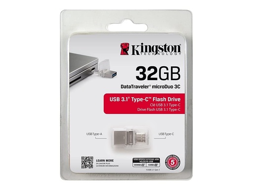 [740617243024] Memoria Usb Micro Duo Tipo Usb A Tipo C 32GB Kingston