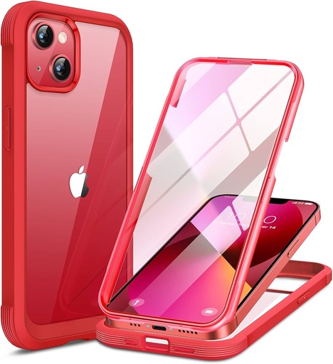 [CRILISIPH11PRORJ] Protector Cristal Liso Iphone 11 Pro Rojo
